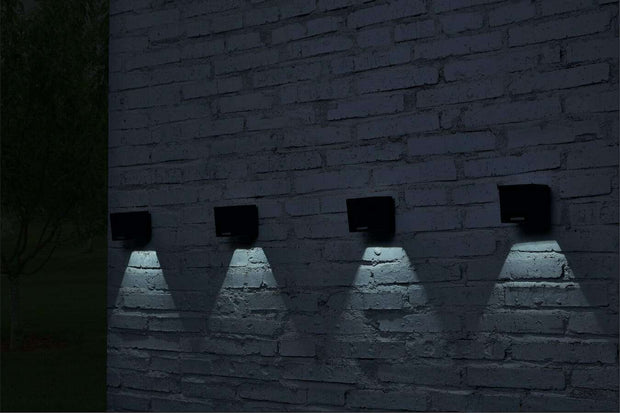 Hyundai Verlichting – Kubus wandlamp op zonne-energie – L – 4 Stuks