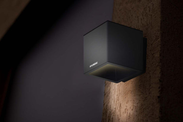 Hyundai Verlichting – Kubus wandlamp op zonne-energie – L – 4 Stuks