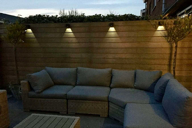 Hyundai Verlichting – Kubus wandlamp op zonne-energie – L – 4 Stuks