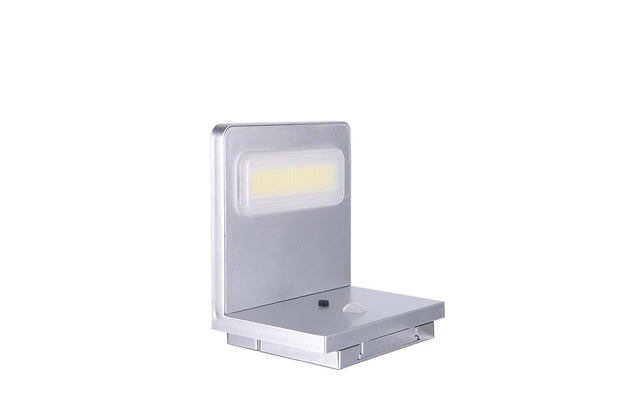 Hyundai Verlichting – Moderne hoek wandlamp op zonne-energie – Zilver