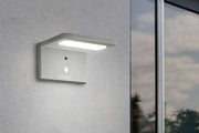 Hyundai Verlichting – Moderne hoek wandlamp op zonne-energie – Zilver