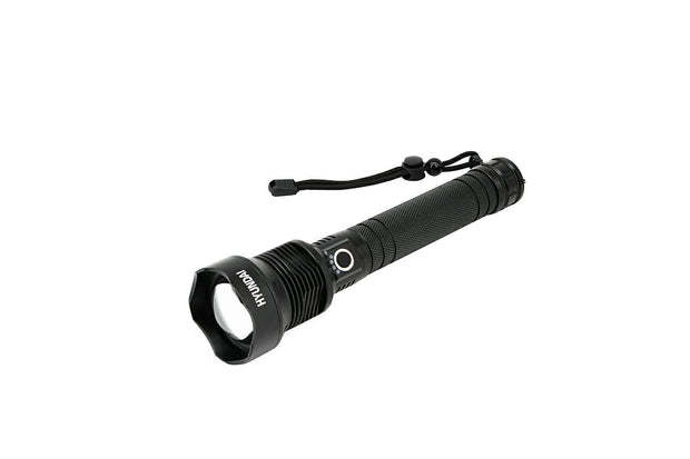 Hyundai Verlichting – Oplaadbare aluminium zaklamp met USB – 25 cm – 2000 lumen LED