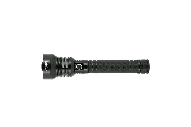 Hyundai Verlichting – Oplaadbare aluminium zaklamp met USB – 25 cm – 2000 lumen LED