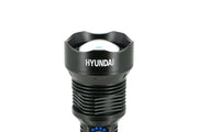 Hyundai Verlichting – Oplaadbare aluminium zaklamp met USB – 25 cm – 2000 lumen LED