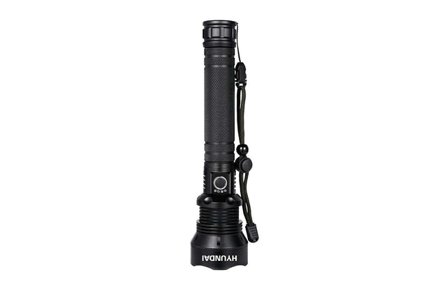 Hyundai Verlichting – Oplaadbare aluminium zaklamp met USB – 25 cm – 2000 lumen LED