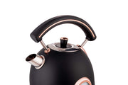 Buccan – Retro Waterkoker – Dome – Zwart Rose – Met thermometer