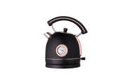 Buccan – Retro Waterkoker – Dome – Zwart Rose – Met thermometer
