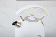 Buccan – Retro Waterkoker – Dome – Wit Goud – Met thermometer