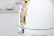 Buccan – Retro Waterkoker – Dome – Wit Goud – Met thermometer