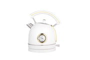 Buccan – Retro Waterkoker – Dome – Wit Goud – Met thermometer