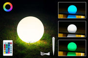 Hyundai Verlichting – LED Lichtbol met RGB op zonne-energie – 20 cm – Met USB kabel
