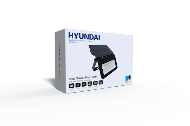 Hyundai Verlichting – PRO series – Solar wandlamp – Flood – Met bewegingssensor