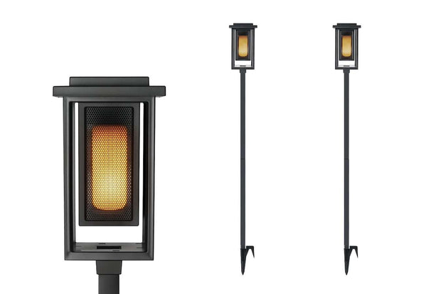 Hyundai Verlichting – Luxe padverlichting op zonne-energie – Fakkel – 2 stuks