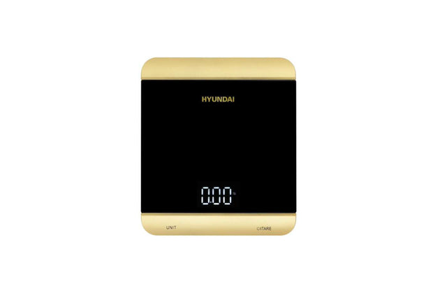 Hyundai Electronics – Moderne Keukenweegschaal – Zwart met goud