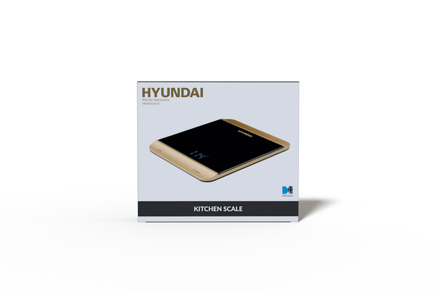 Hyundai Electronics – Moderne Keukenweegschaal – Zwart met goud