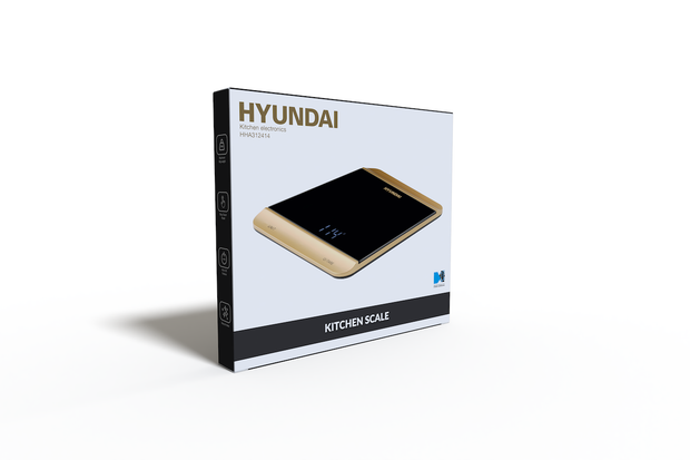 Hyundai Electronics – Moderne Keukenweegschaal – Zwart met goud
