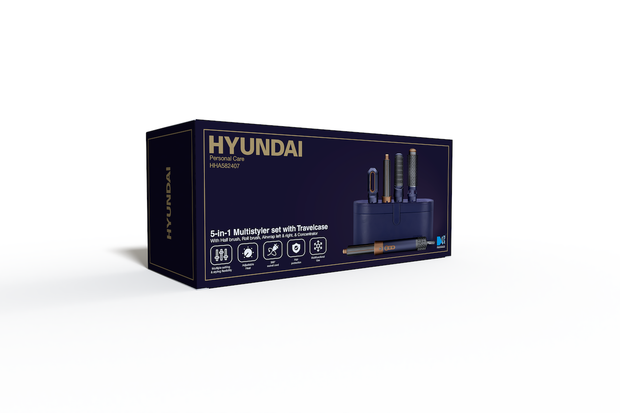 Hyundai Electronics – Elektrische multi styler – 5 in 1 functies – Met opbergdoos