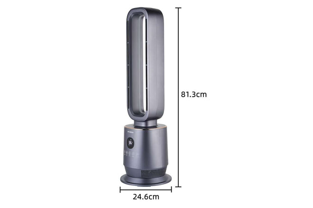 Hyundai Electronics – Bladeless heater PRO – Met ingebouwde LED  – Donkergrijs