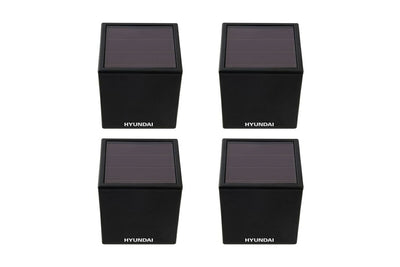Hyundai Verlichting – Kubus wandlamp op zonne-energie – L – 4 Stuks