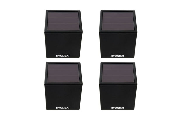 Hyundai Verlichting – Kubus wandlamp op zonne-energie – L – 4 Stuks