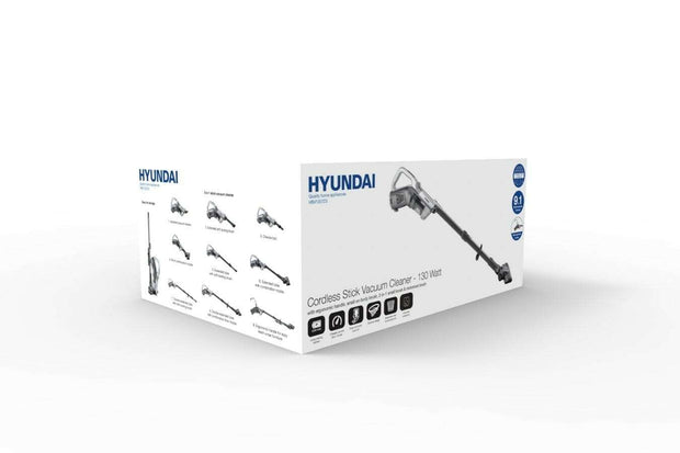 Hyundai Electronics – Premium 9-1 draadloze steelstofzuiger – 130 watt – Zilver/grijs