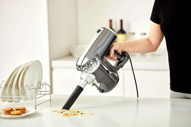 Hyundai Electronics – Steelstofzuiger met Handvat – 600 Watt – Zilver/grijs