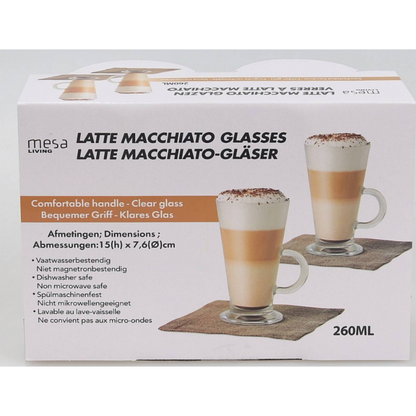 Mesa Living Latte Machiatoglazen set van 2