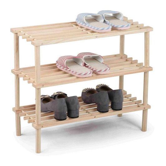 Mesa Living houten schoenenrek 3-laags