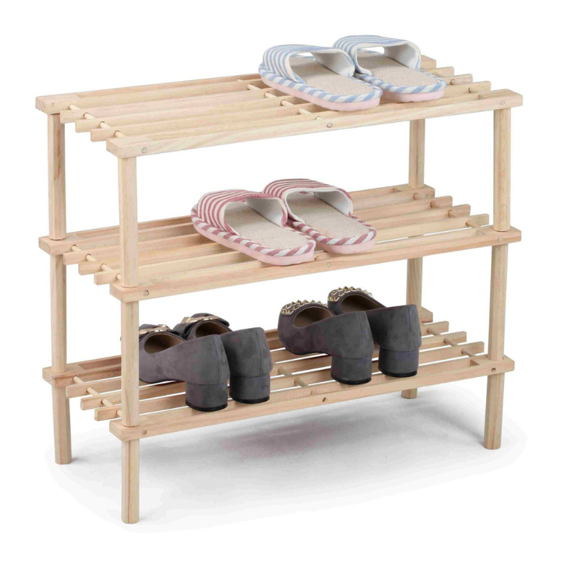 Mesa Living wooden shoe rack 3-layer