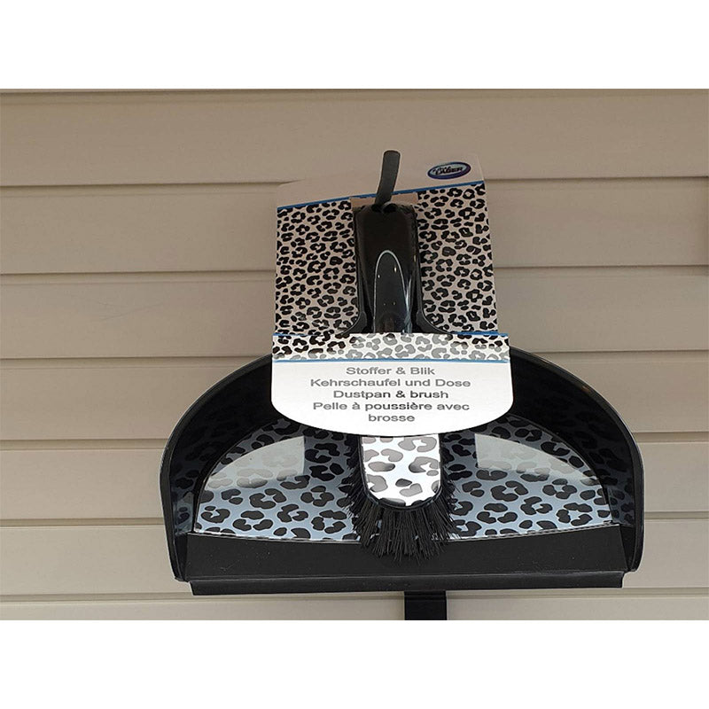 Aqua Laser dustpan and dustpan leopard print Mesa Products